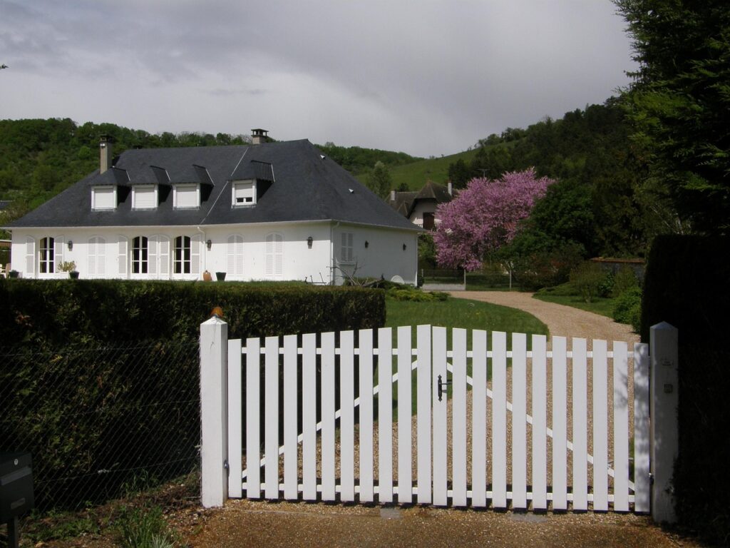 house, gate, home, entrance, fence, residential